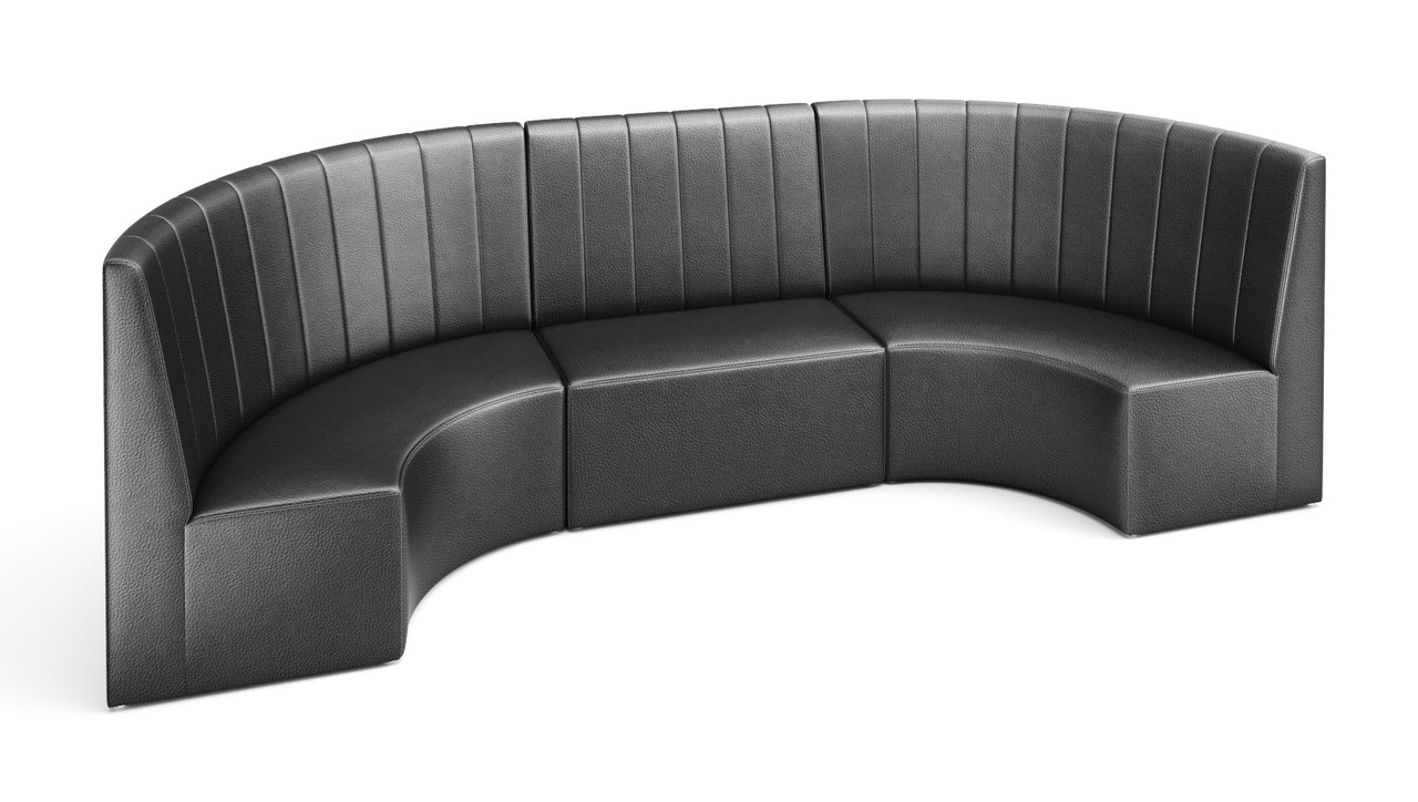 Fortuna Collection:  Extended Half-Circle Seating Configuration G9 - Premium Channel Tufted Upholstery - Made in USA
