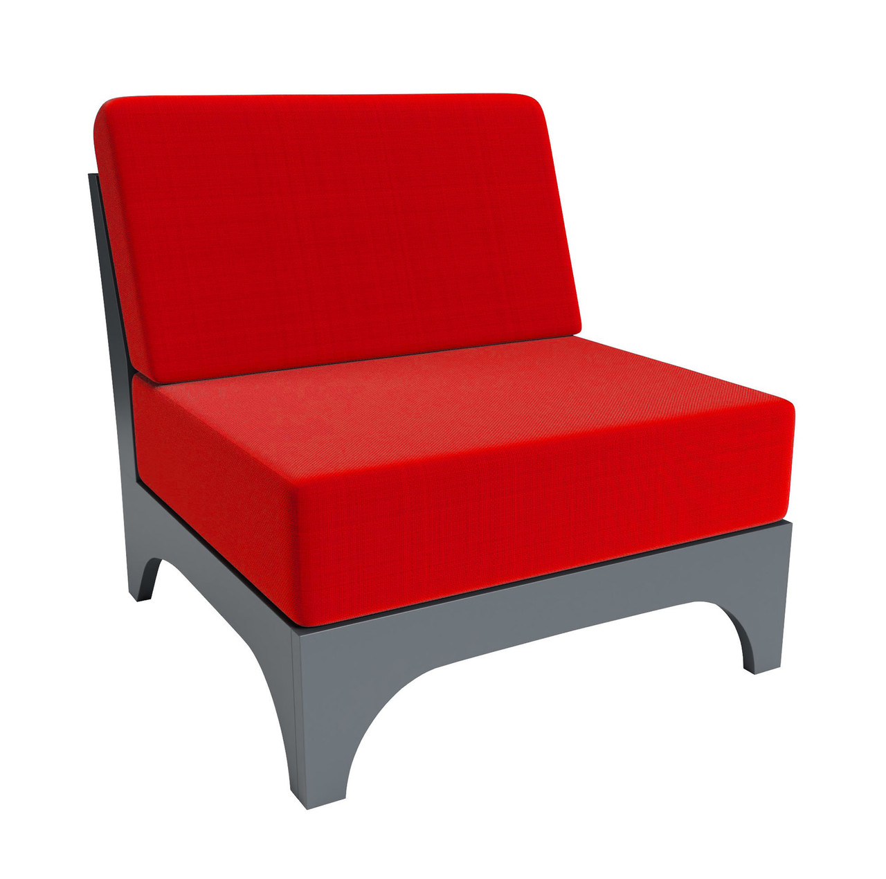 Carina Outdoor Seating - Armless Chair - Premium  5-Yr Warranty Sunbrella Fabric - Marine Grade Seaboard Frame Carina Outdoor Seating - Armless Chair - Premium  5-Yr Warranty Sunbrella Fabric - Marine Grade Seaboard Frame