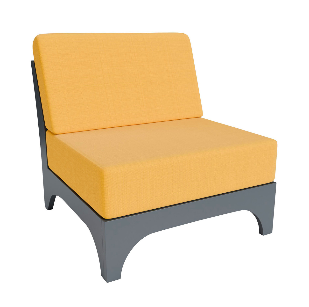 Carina Outdoor Seating - Armless Chair - Premium  5-Yr Warranty Sunbrella Fabric - Marine Grade Seaboard Frame Carina Outdoor Seating - Armless Chair - Premium  5-Yr Warranty Sunbrella Fabric - Marine Grade Seaboard Frame