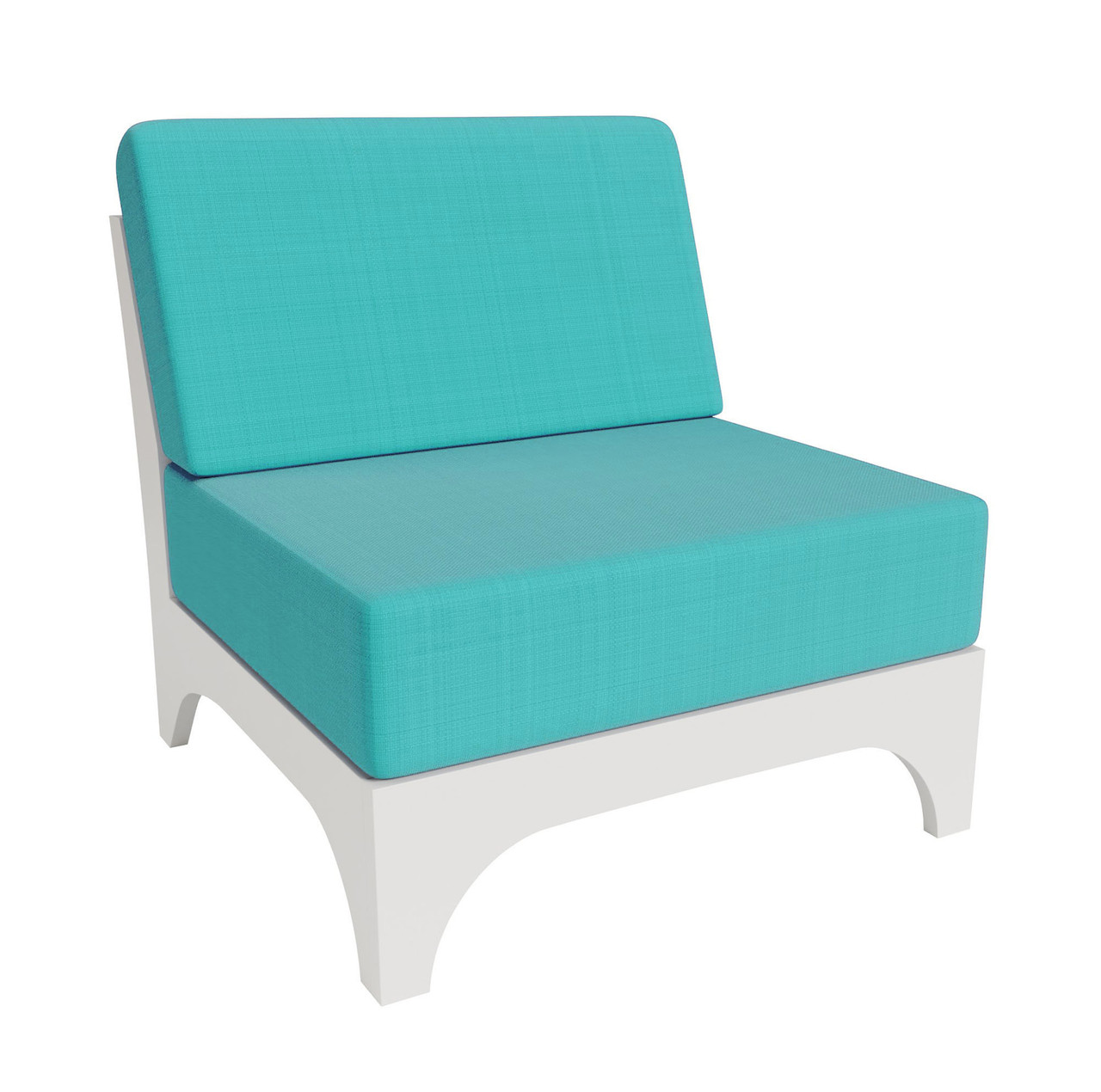 Carina Outdoor Seating - Armless Chair - Premium  5-Yr Warranty Sunbrella Fabric - Marine Grade Seaboard Frame Carina Outdoor Seating - Armless Chair - Premium  5-Yr Warranty Sunbrella Fabric - Marine Grade Seaboard Frame