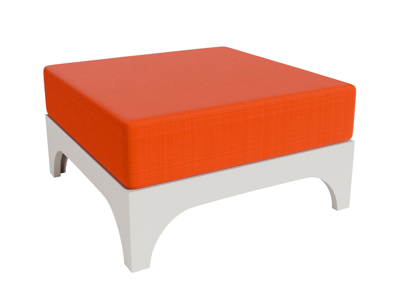 Meritalia orange ottoman オットマン　イタリア Carina Outdoor Seating - Ottoman - Premium 5-Yr Warranty Sunbrella