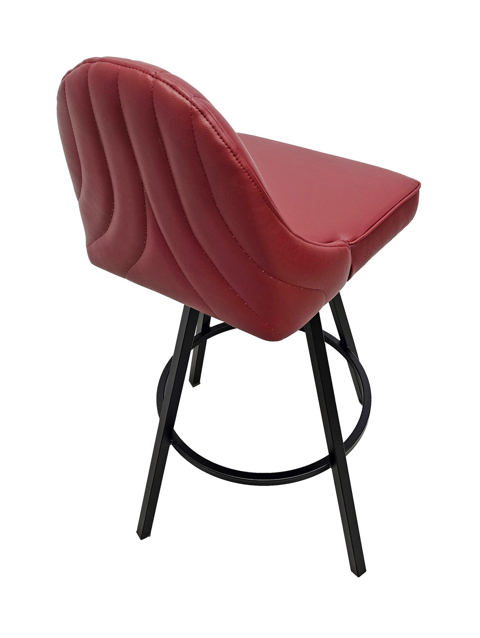 BS102 Swivel Designer Bar Stool - High Performance Upholstery - Swivel Metal Base - All Around Channel Back BS102 Swivel Designer Bar Stool - High Performance Upholstery - Swivel Metal Base - All Around Channel Back