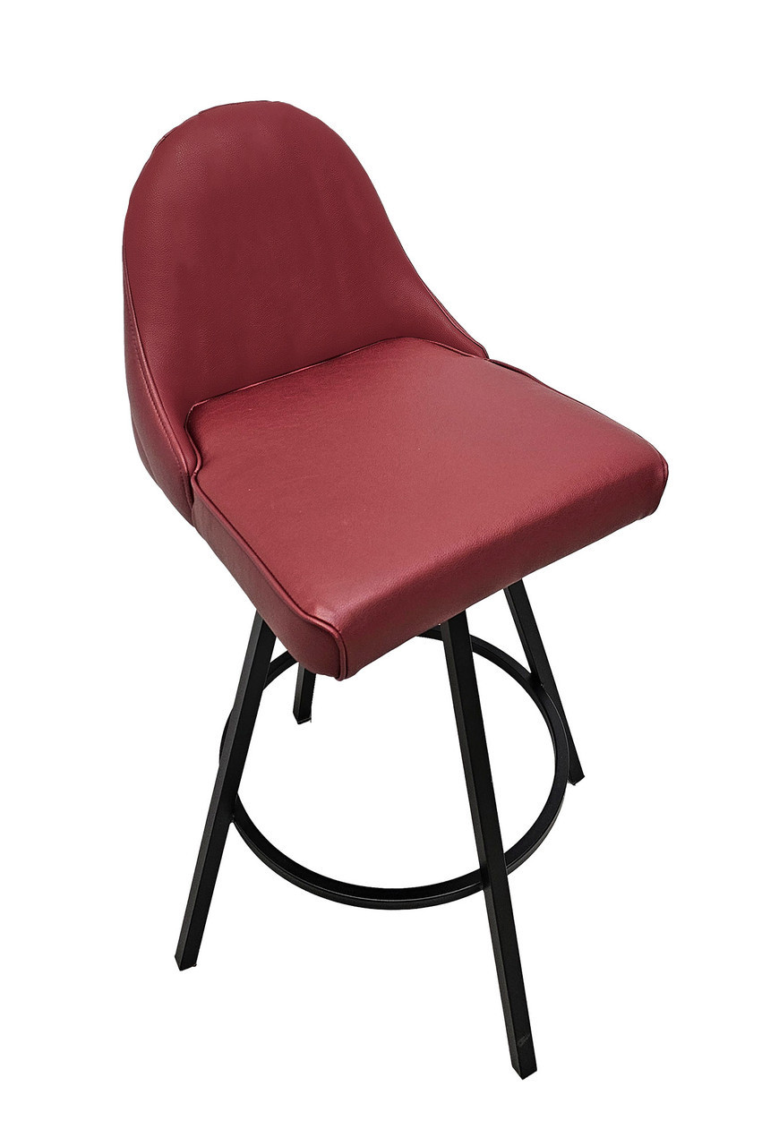 BS102 Swivel Designer Bar Stool - High Performance Upholstery - Swivel Metal Base - All Around Channel Back BS102 Swivel Designer Bar Stool - High Performance Upholstery - Swivel Metal Base - All Around Channel Back