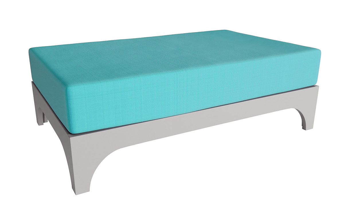 Carina Outdoor Seating - Bench - Premium  5-Yr Warranty Sunbrella Fabric - Marine Grade Seaboard Frame
