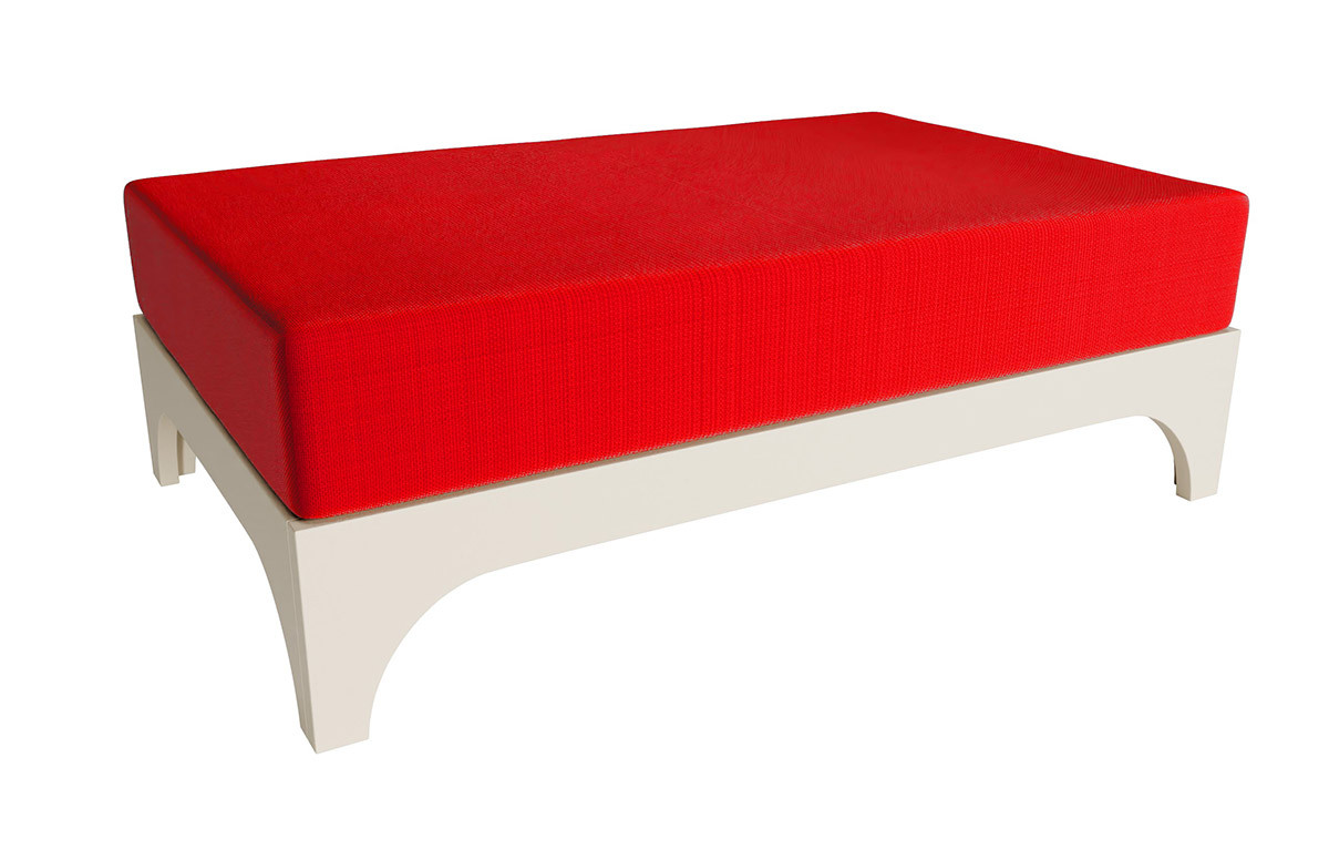 Carina Outdoor Seating - Bench - Premium  5-Yr Warranty Sunbrella Fabric - Marine Grade Seaboard Frame