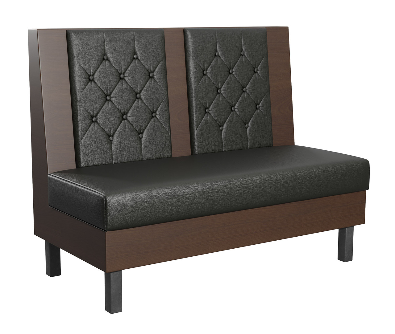 Horten Restaurant Booth - Dual Panel Button-Tufted Diamond Tufted Upholstery - Made in USA