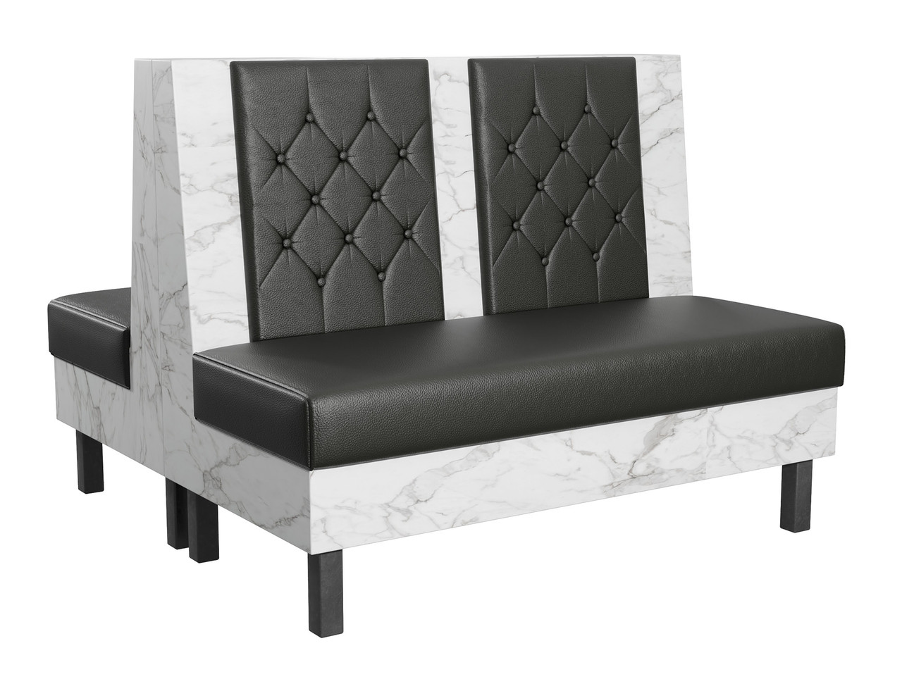 Horten Restaurant Booth - Dual Panel Button-Tufted Diamond Tufted Upholstery - Made in USA