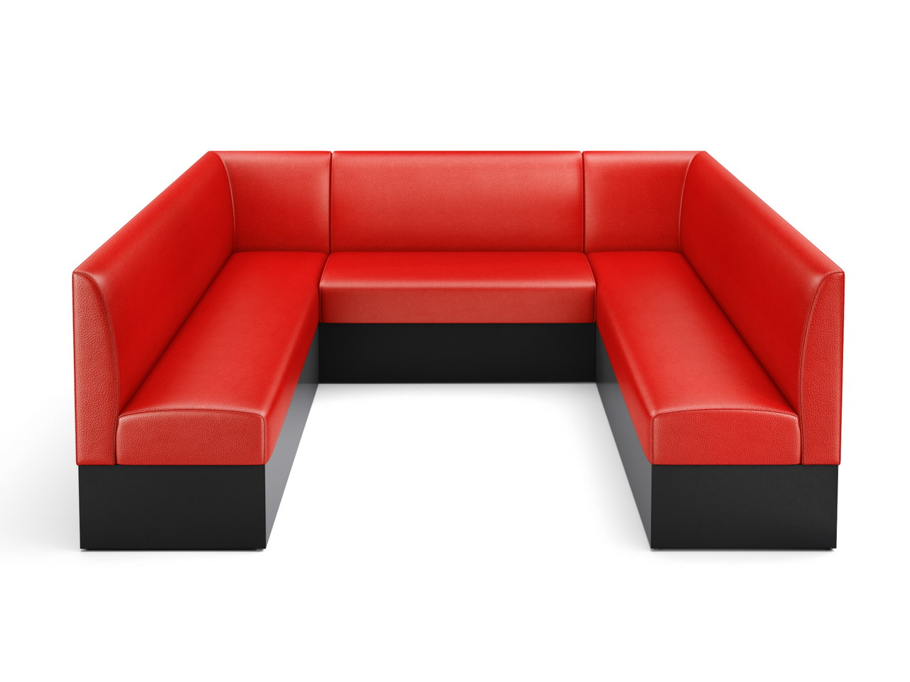 Expo Restaurant Ushape Booth - Premium Flat-Back Upholstery - Made in USA Expo Restaurant Ushape Booth - Premium Flat-Back Upholstery - Made in USA