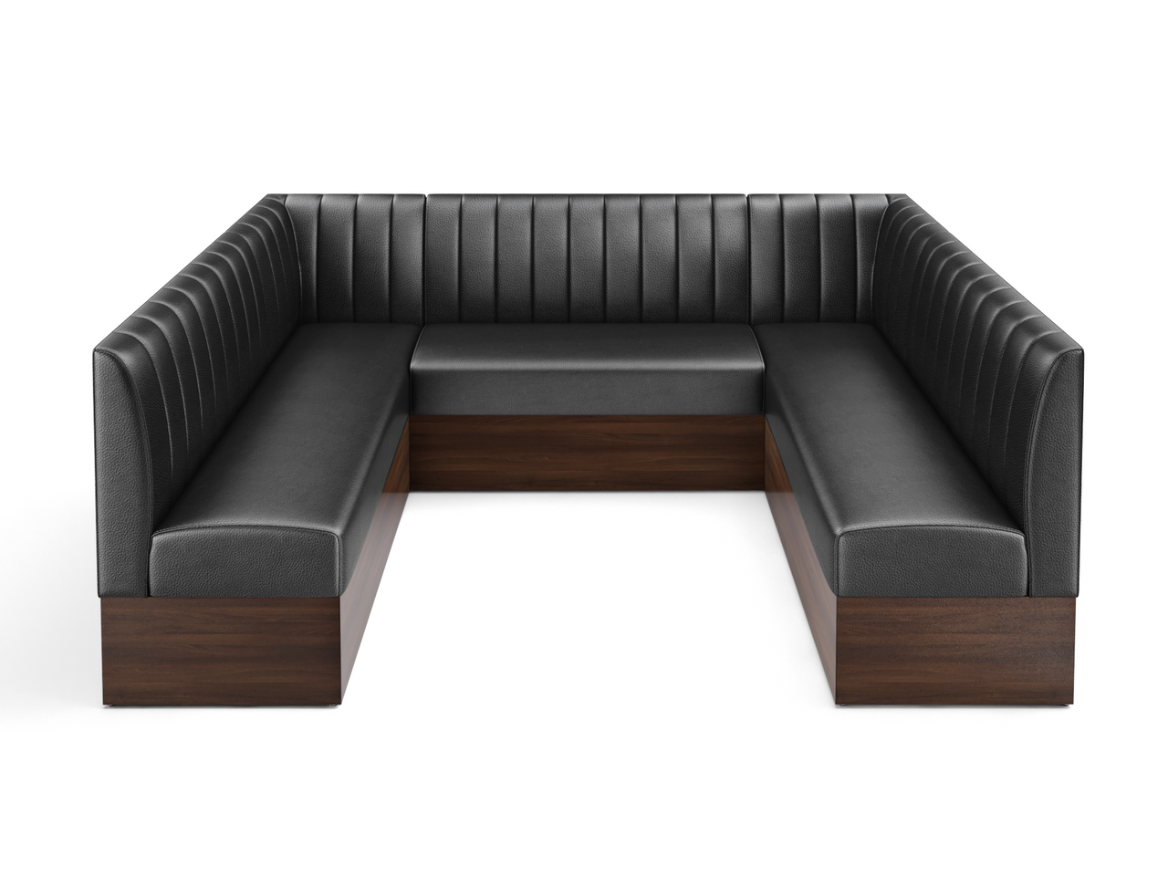 Expo Restaurant Ushape Booth - Premium Channel-Back Upholstery - Made in USA