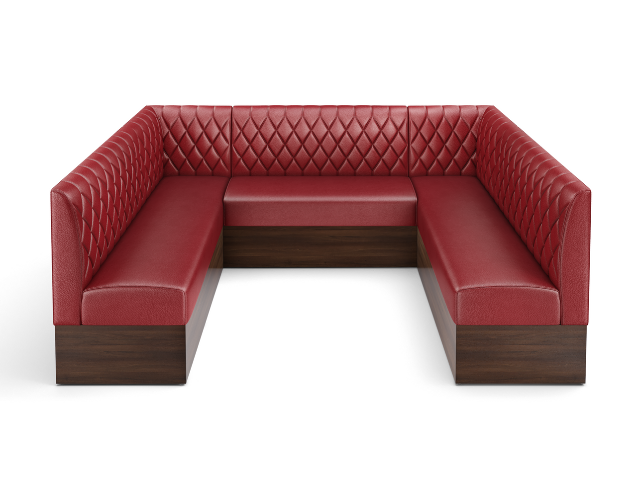 Expo Restaurant Ushape Booth - Premium Diamond-Back Upholstery - Made in USA