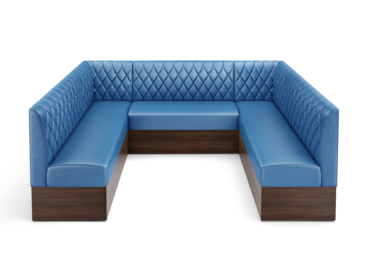 Expo Restaurant Ushape Booth - Premium Diamond-Back Upholstery - Made in USA