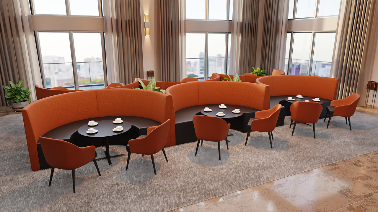 Horizon Half-Circle Package with Restaurant Tables and Chairs - Seats 24 Horizon Half-Circle Package with Restaurant Tables and Chairs - Seats 24