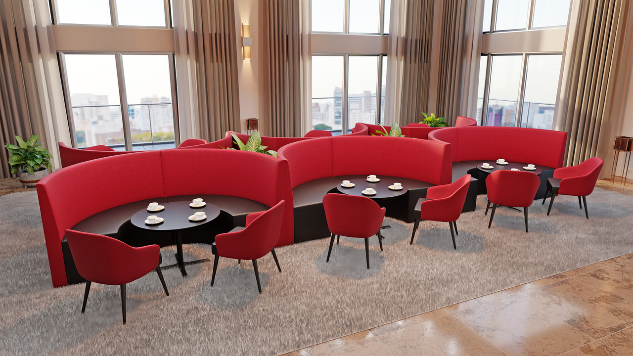 Horizon Half-Circle Package with Restaurant Tables and Chairs - Seats 24 Horizon Half-Circle Package with Restaurant Tables and Chairs - Seats 24