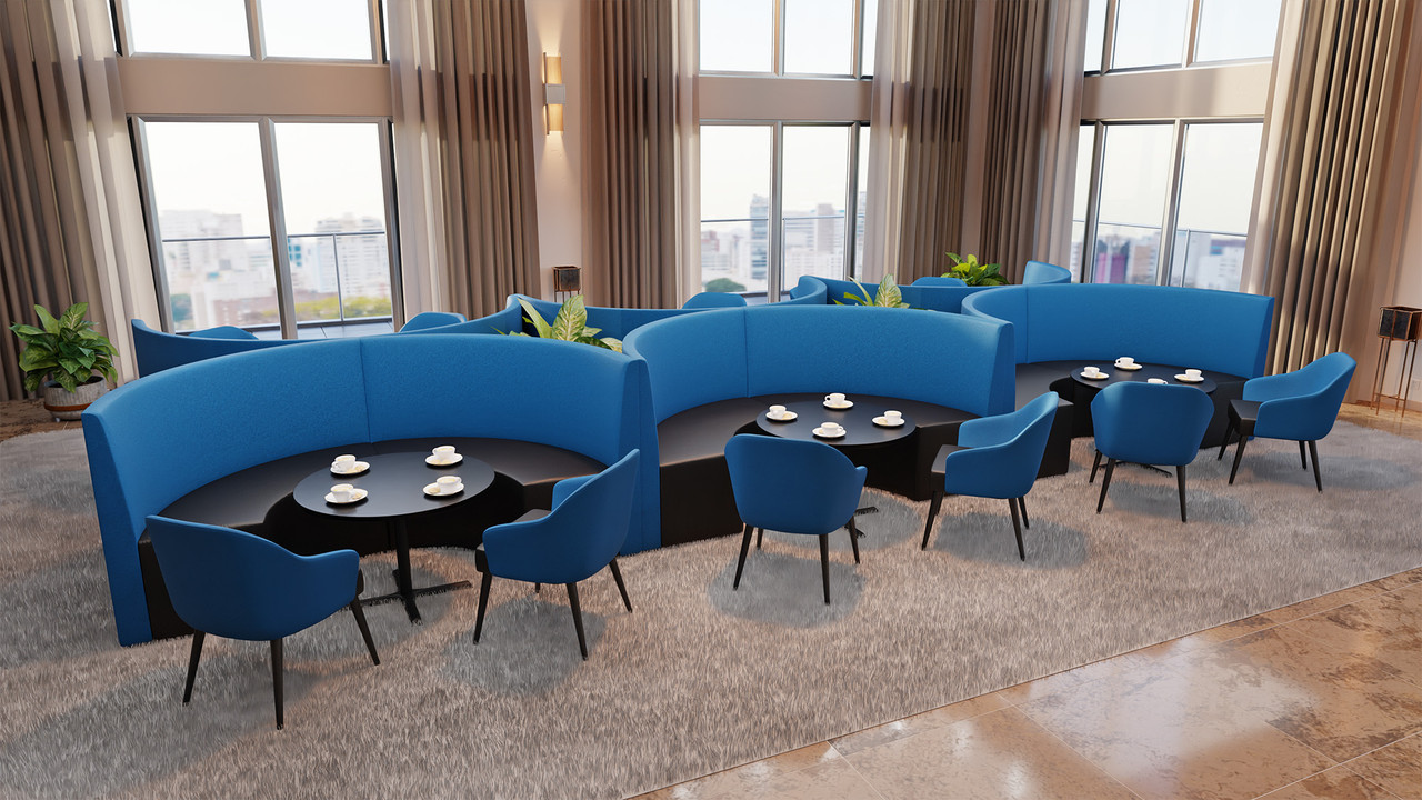 Horizon Half-Circle Package with Restaurant Tables and Chairs - Seats 24 Horizon Half-Circle Package with Restaurant Tables and Chairs - Seats 24