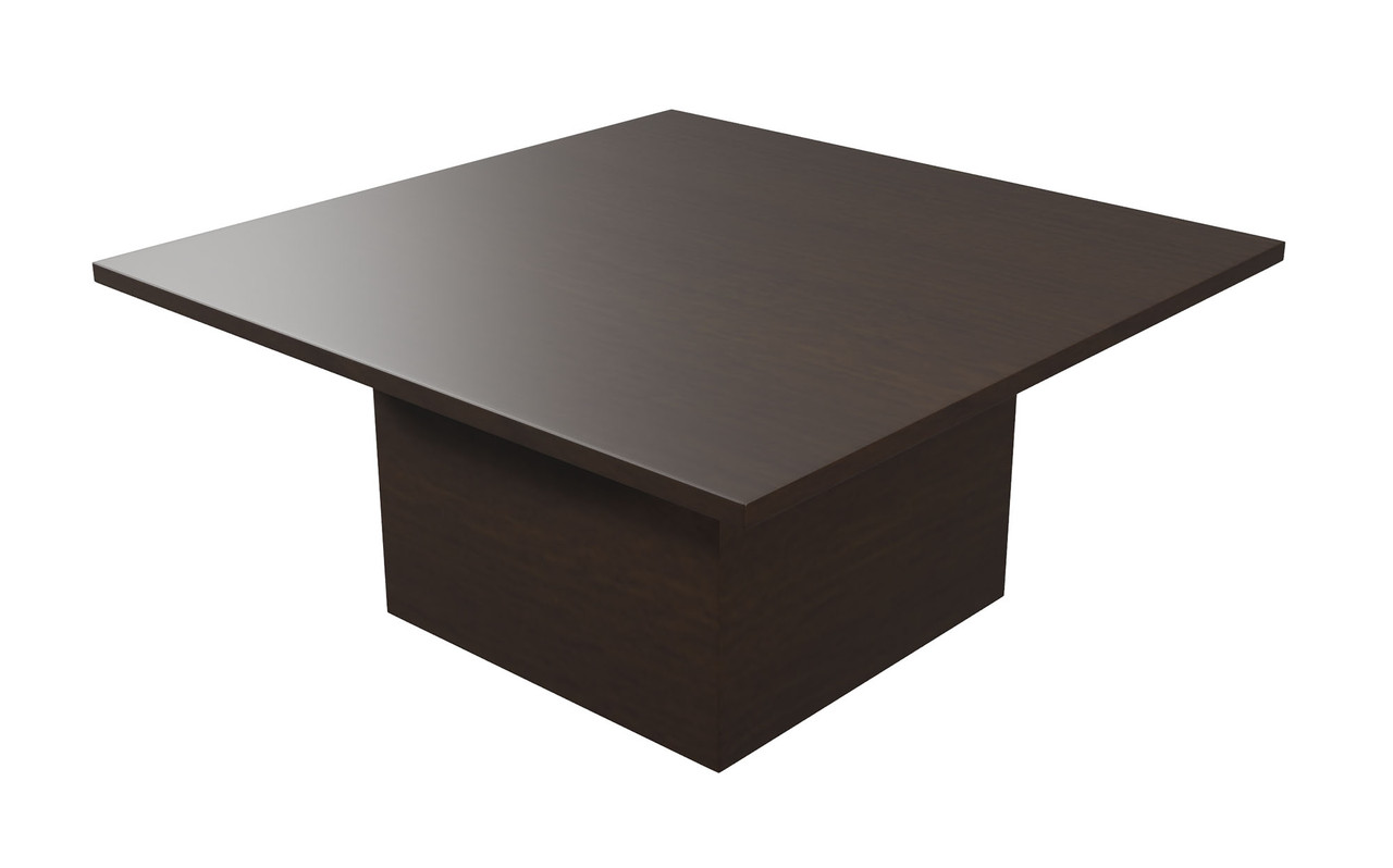 Quadrato Square Lounge Table - Premium Laminate - Matching Column  Base