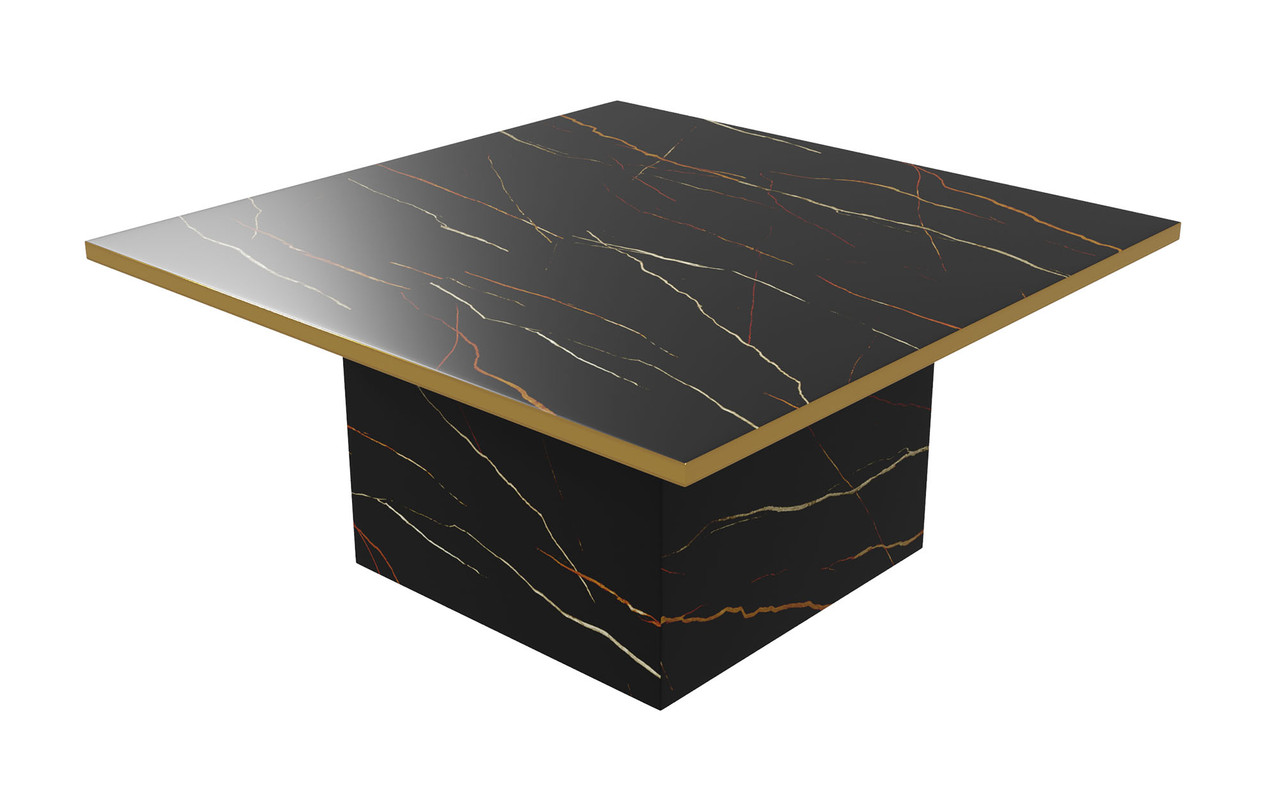 Quadrato Square Lounge Table - Premium Laminate - Matching Column  Base