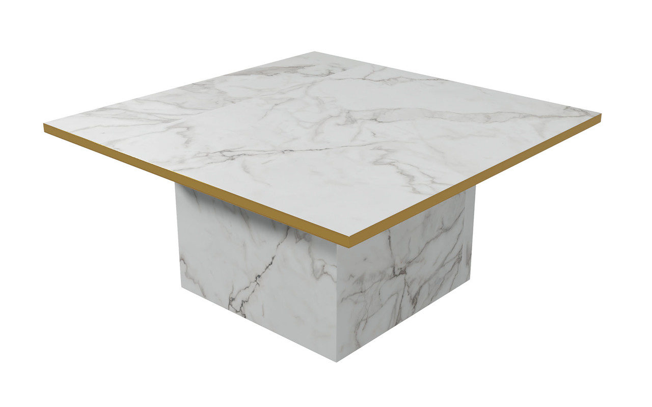 Quadrato Square Lounge Table - Premium Laminate - Matching Column  Base