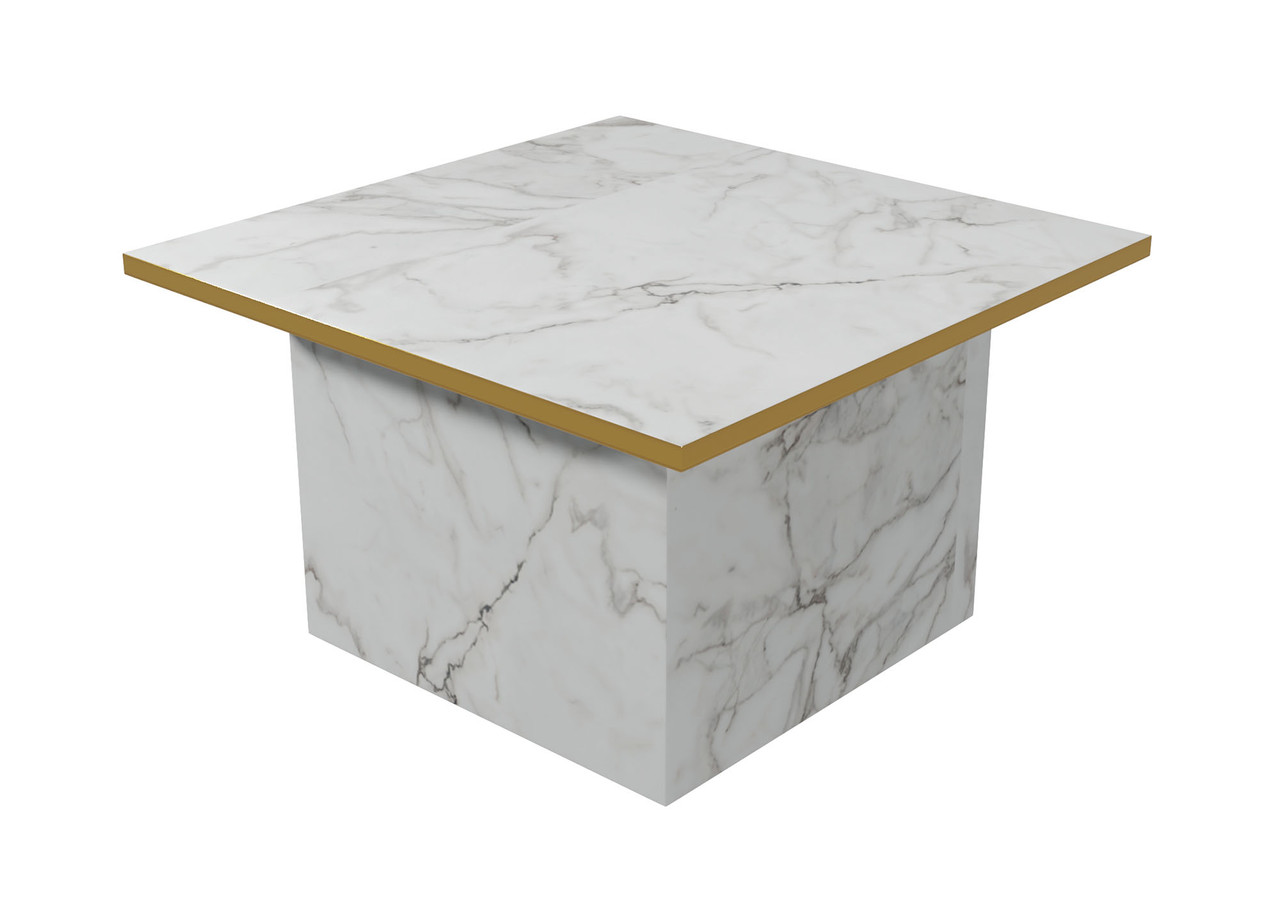 Quadrato Square Lounge Table - Premium Laminate - Matching Column  Base
