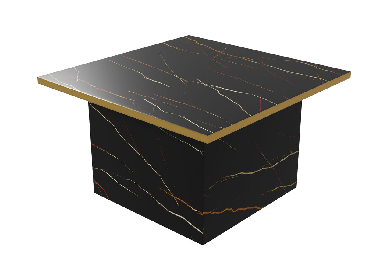Quadrato Square Lounge Table - Premium Laminate - Matching Column  Base