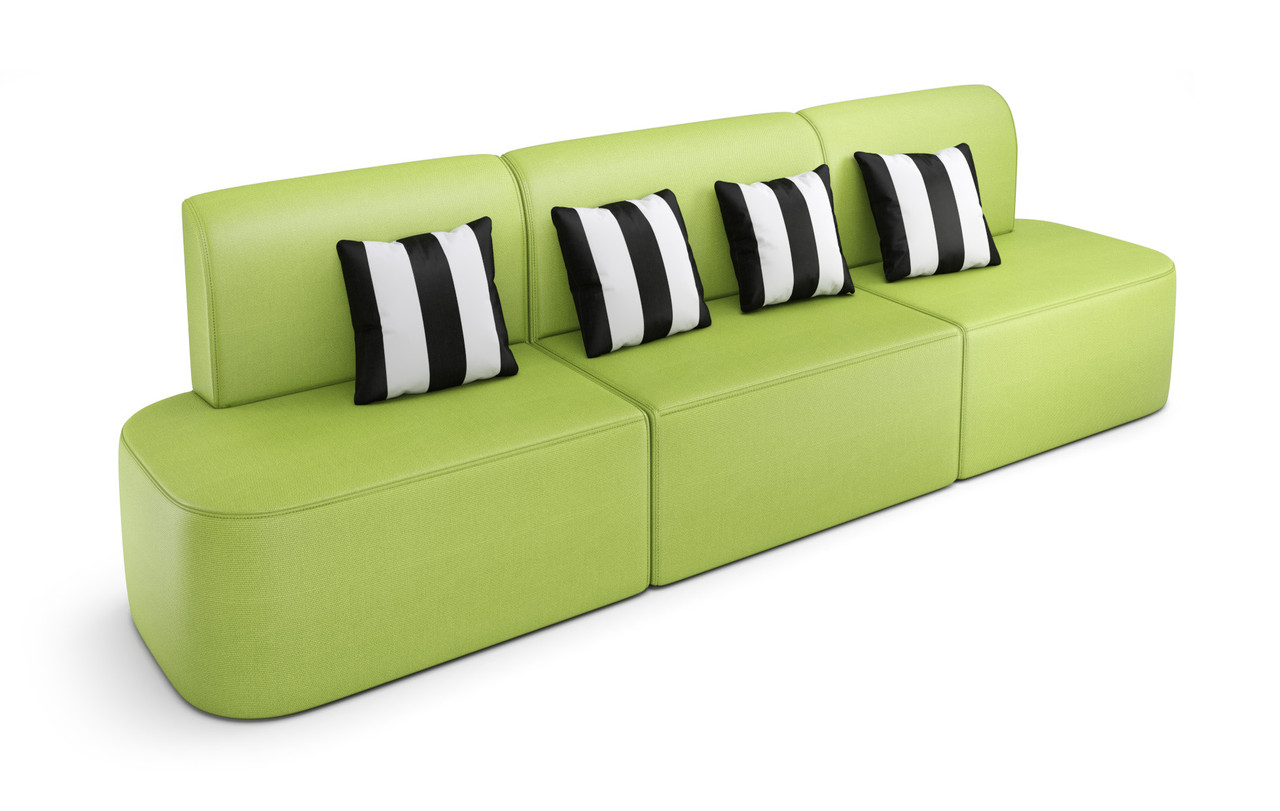 Cabana Outdoor Open Sofa Seating - Premium  5-Yr Warranty Sunbrella Fabric - Marine Grade Seaboard Frame - Seating Arrangement G1