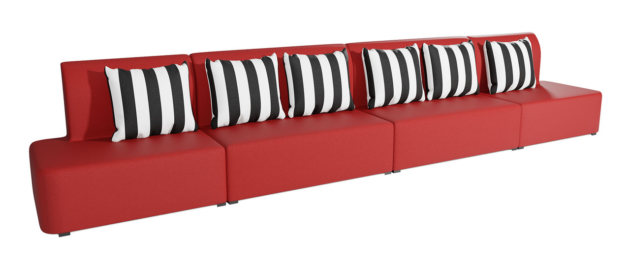 Cabana Outdoor Long Lounge Seating - Premium  5-Yr Warranty Sunbrella Fabric - Marine Grade Seaboard Frame - Seating Arrangement G2 Cabana Outdoor Long Lounge Seating - Premium  5-Yr Warranty Sunbrella Fabric - Marine Grade Seaboard Frame - Seating Arrangement G2