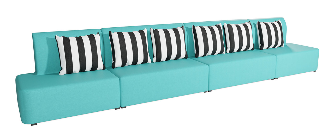 Cabana Outdoor Long Lounge Seating - Premium  5-Yr Warranty Sunbrella Fabric - Marine Grade Seaboard Frame - Seating Arrangement G2 Cabana Outdoor Long Lounge Seating - Premium  5-Yr Warranty Sunbrella Fabric - Marine Grade Seaboard Frame - Seating Arrangement G2