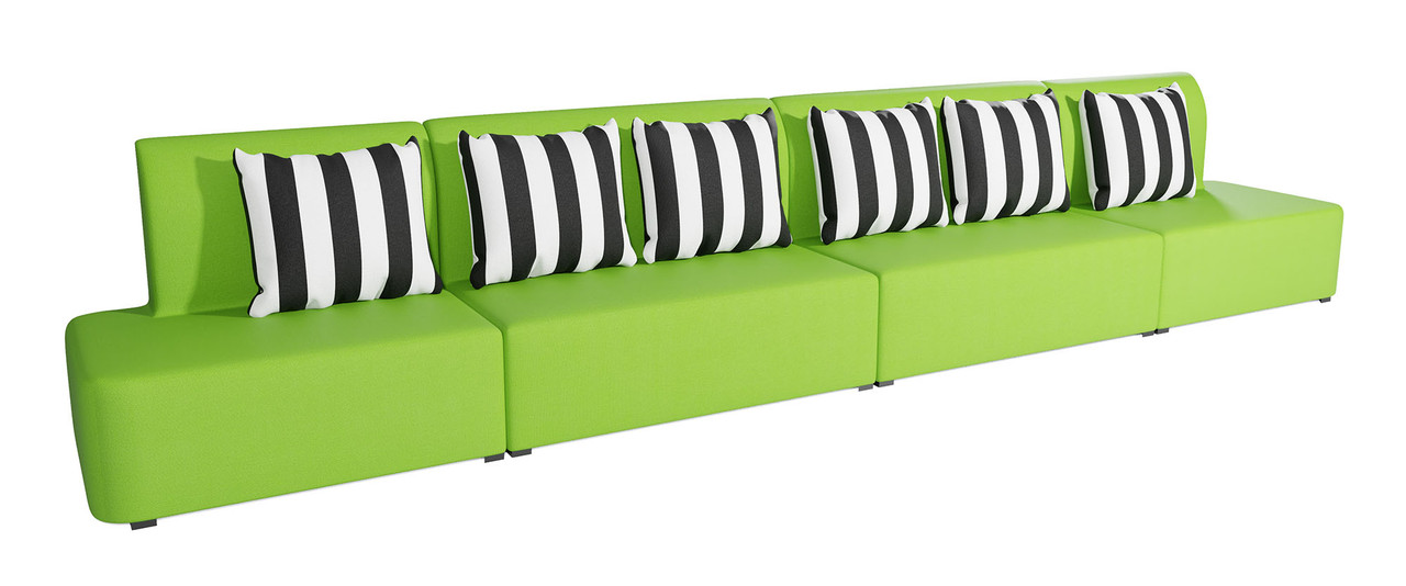 Cabana Outdoor Long Lounge Seating - Premium  5-Yr Warranty Sunbrella Fabric - Marine Grade Seaboard Frame - Seating Arrangement G2 Cabana Outdoor Long Lounge Seating - Premium  5-Yr Warranty Sunbrella Fabric - Marine Grade Seaboard Frame - Seating Arrangement G2