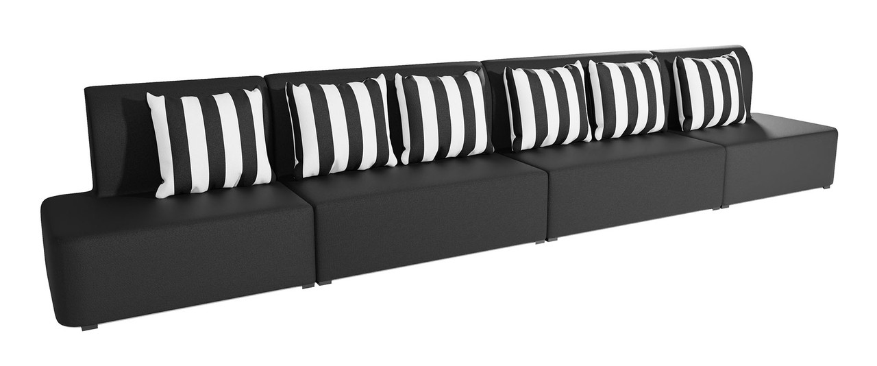 Cabana Outdoor Long Lounge Seating - Premium  5-Yr Warranty Sunbrella Fabric - Marine Grade Seaboard Frame - Seating Arrangement G2 Cabana Outdoor Long Lounge Seating - Premium  5-Yr Warranty Sunbrella Fabric - Marine Grade Seaboard Frame - Seating Arrangement G2