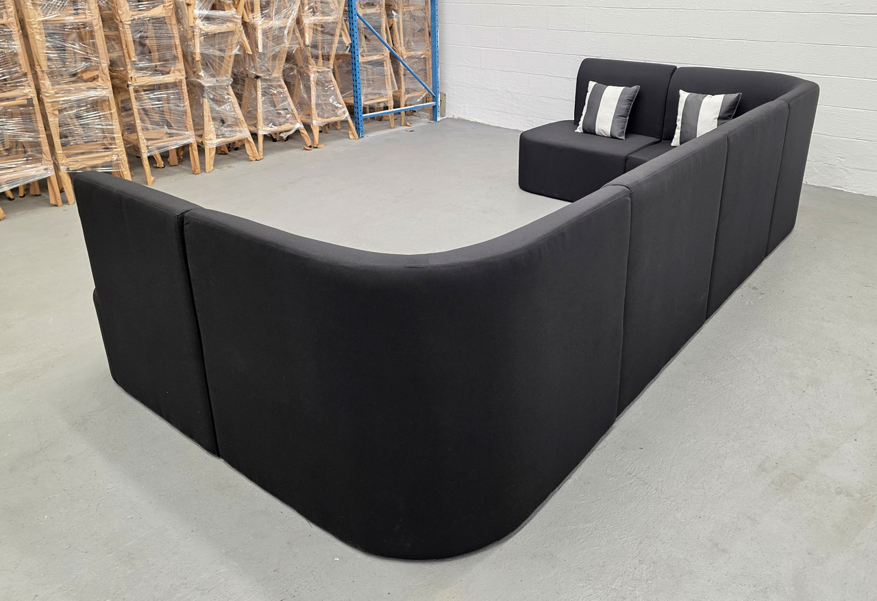 Cabana Outdoor U-Shape Seating - Premium  5-Yr Warranty Sunbrella Fabric - Marine Grade Seaboard Frame - Seating Arrangement G5