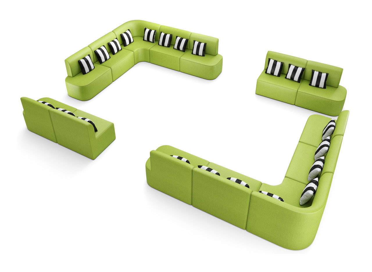 Cabana Outdoor U-Shape Seating - Premium  5-Yr Warranty Sunbrella Fabric - Marine Grade Seaboard Frame - Seating Arrangement G6