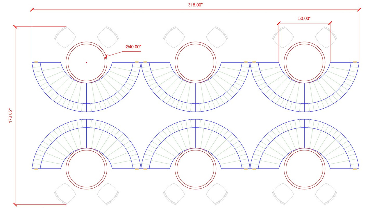 LUXOR  Restaurant Package- Spectacular 53" Tall Privacy Back - Half Circle Modern Channel Booths with Gold Accents with Round Marble Tables and Restaurant Chairs- High Quality Materials - Boutique Collection (Seats 36) LUXOR  Restaurant Package- Spectacular 53" Tall Privacy Back - Half Circle Modern Channel Booths with Gold Accents with Round Marble Tables and Restaurant Chairs- High Quality Materials - Boutique Collection (Seats 36)