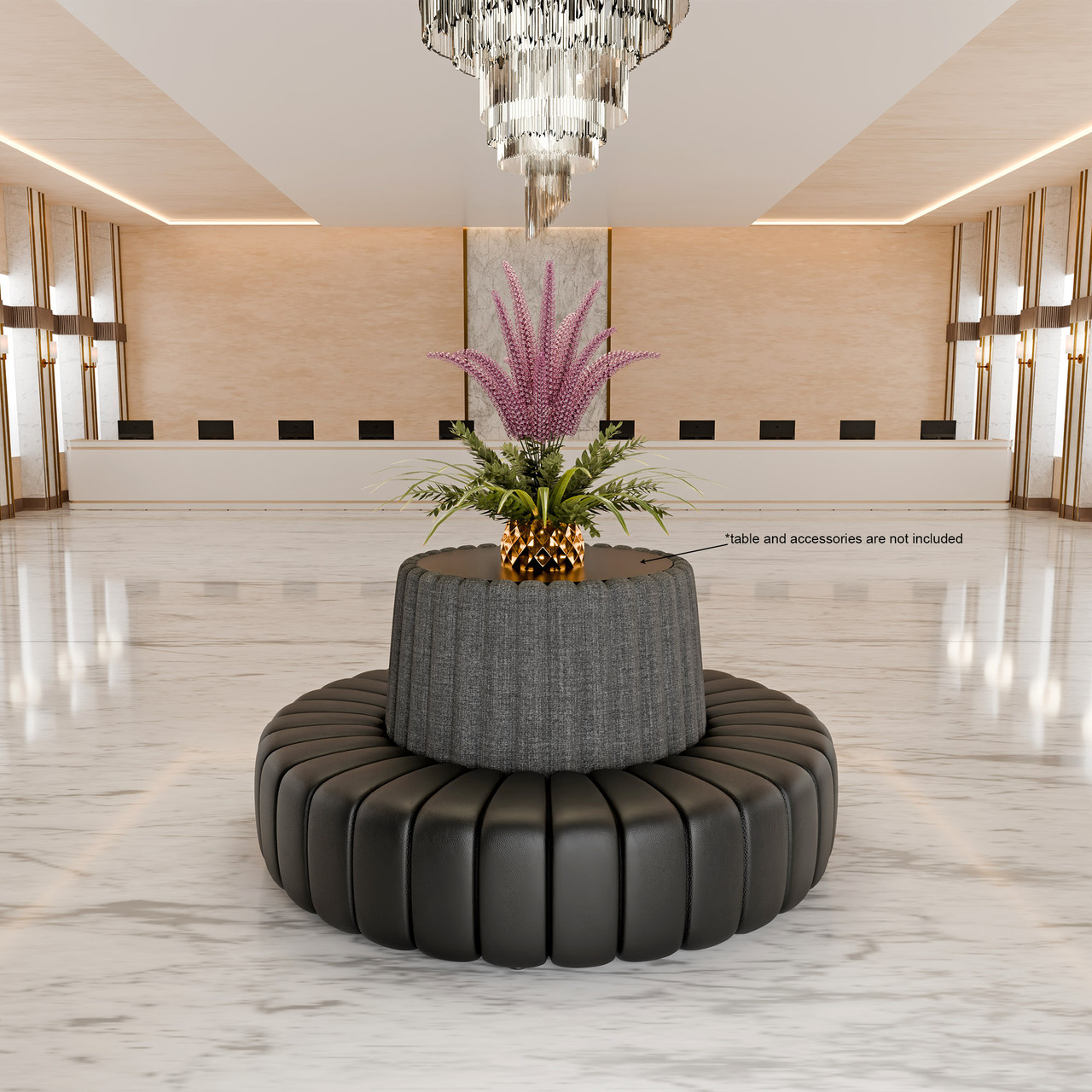 Rotonda 100" Round Modular Seating - Round Banquette - Circular Sofa- Centerpiece (Seats 12)