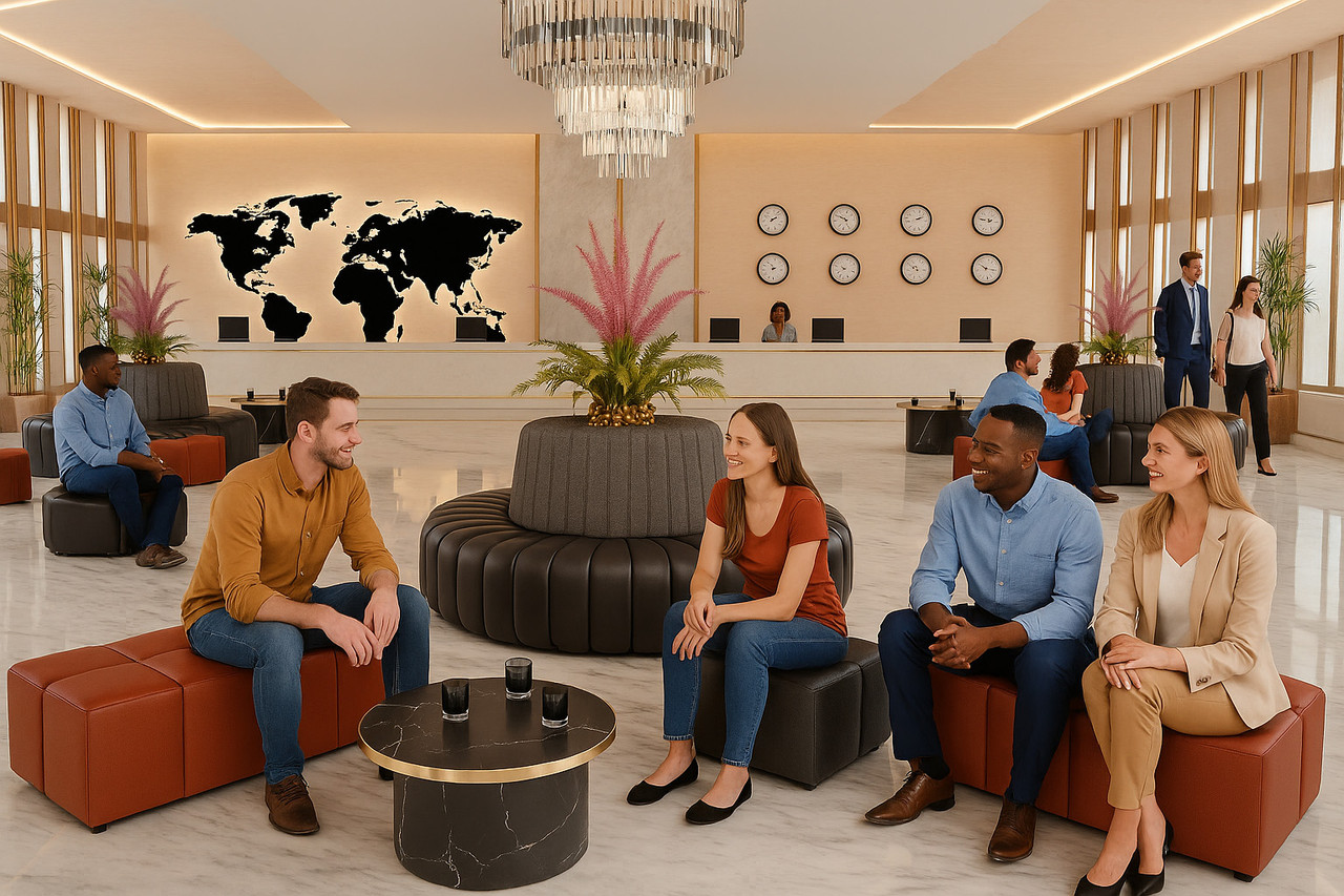 Rotonda 100" Round Modular Seating - Round Banquette - Circular Sofa- Centerpiece (Seats 12)