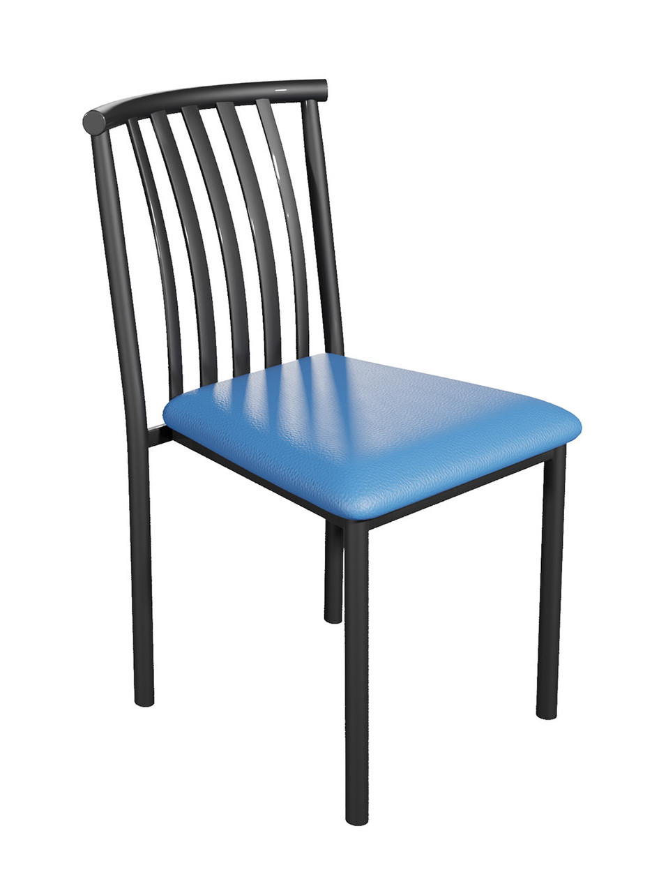 Stacking Curved Design Back - Gunmetal Heavy Duty Base  - Restaurant Chair