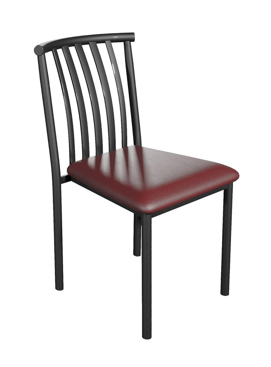 Stacking Curved Design Back - Gunmetal Heavy Duty Base  - Restaurant Chair