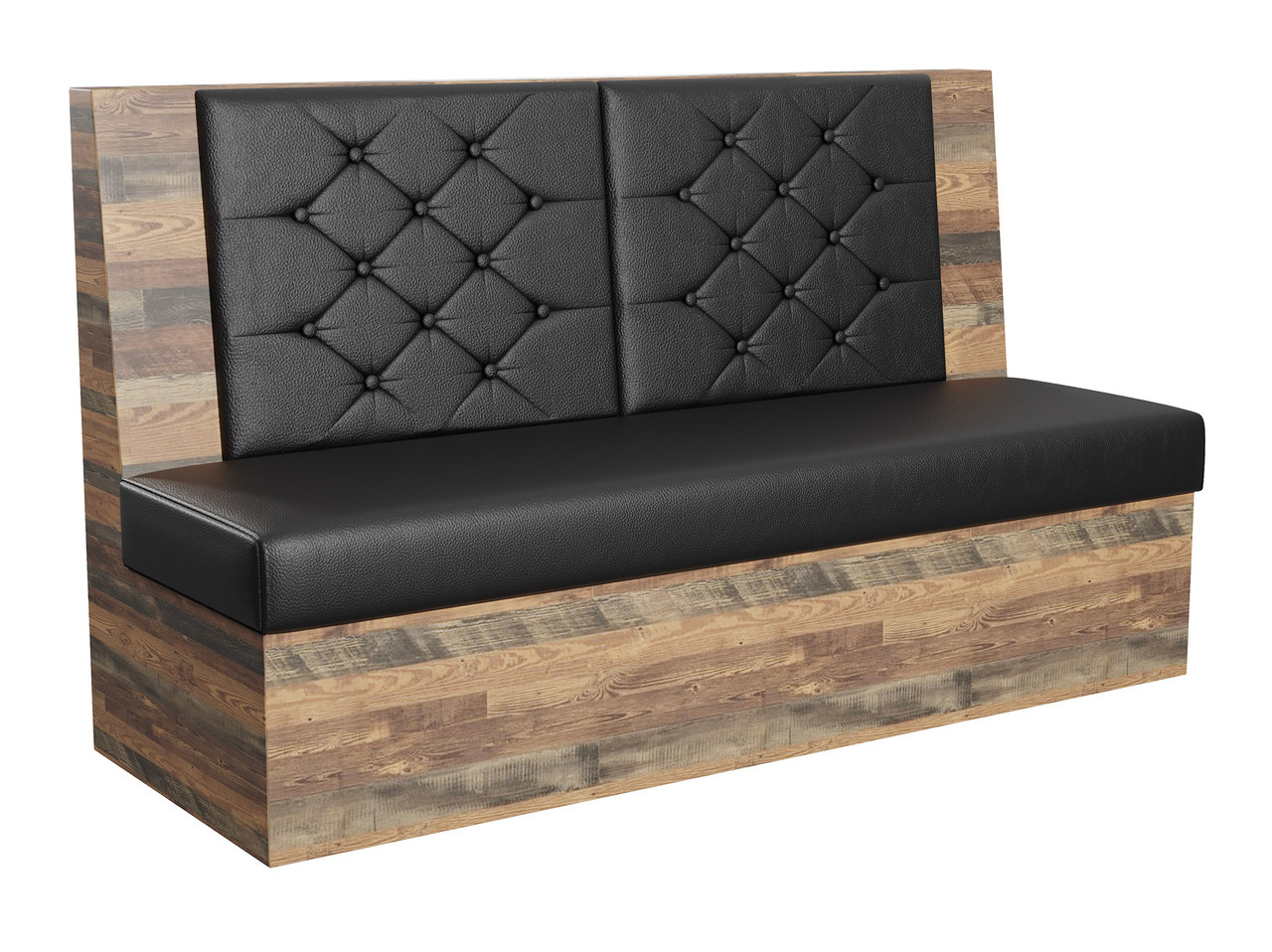 Tavern Restaurant Booth - Dual Panel - 38" Height (Seats 3)