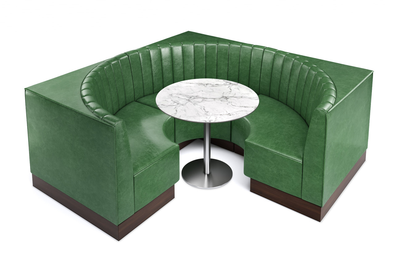 Style S - Channel Style Back - Half Circle Booth Style S - Channel Style Back - Half Circle Booth