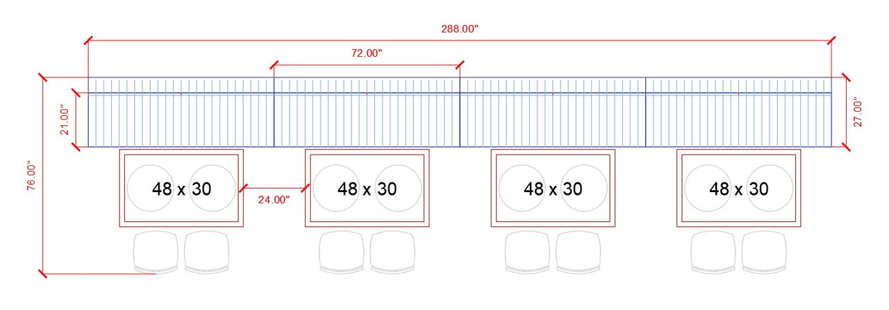 Felicity Huron Luxury Designer Restaurant Package - Marble Thinscape Table Tops - Gold Bases  (Seats 16)