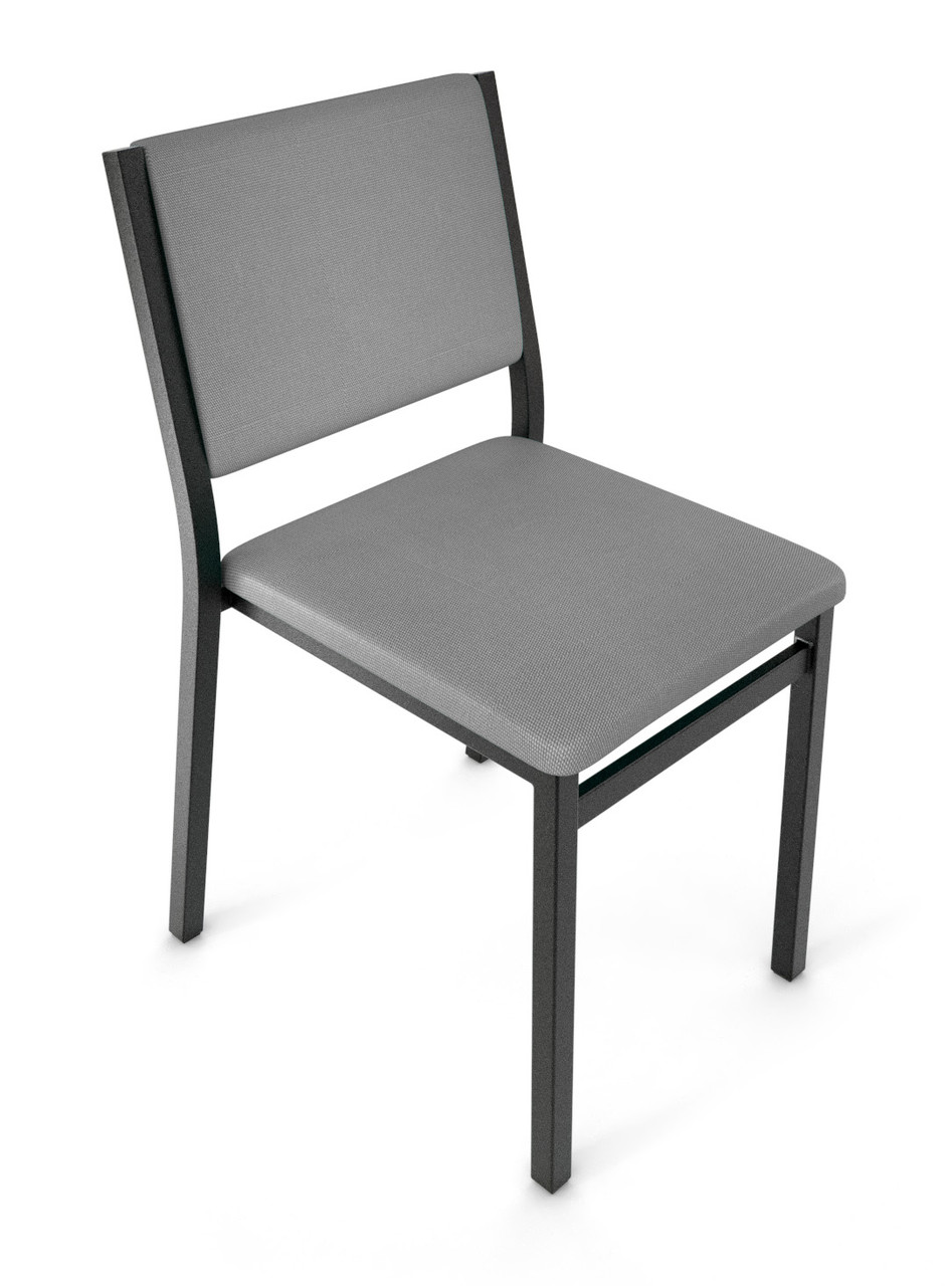 Outdoor Gunmetal Frame - Sunbrella Restaurant Chair - Proudly Made in America