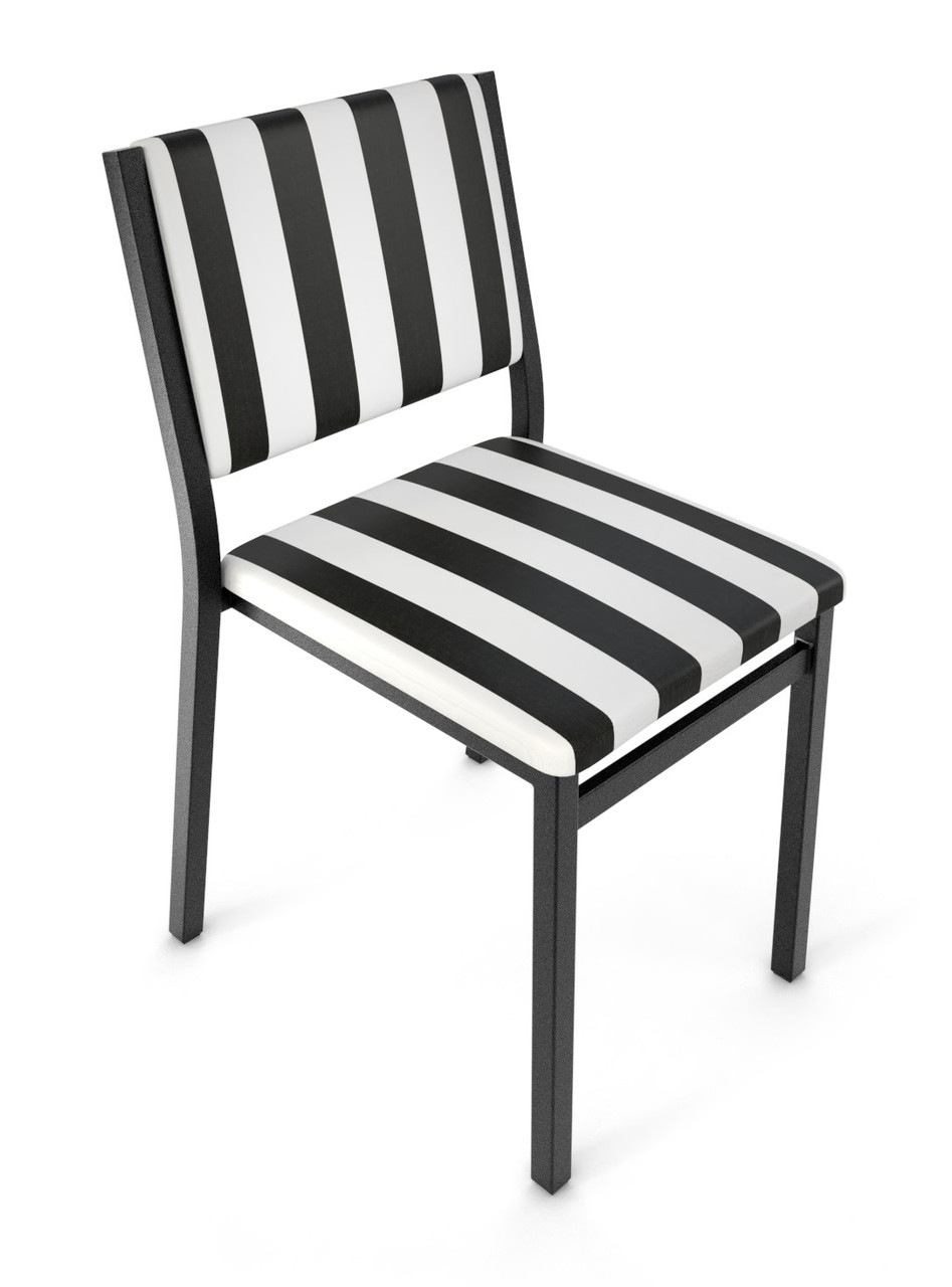 Outdoor Gunmetal Frame - Sunbrella Restaurant Chair - Proudly Made in America