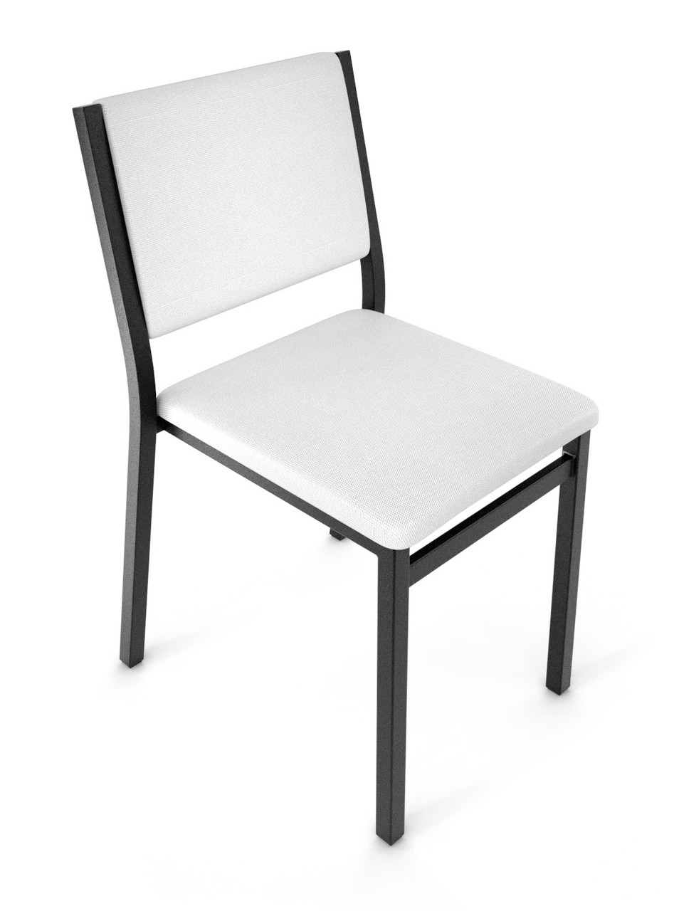 Outdoor Gunmetal Frame - Sunbrella Restaurant Chair - Proudly Made in America