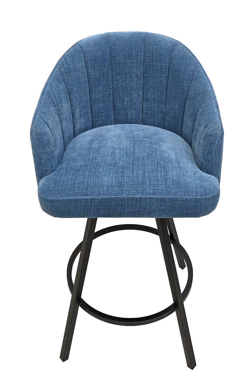 1838 Bar Stool - High Performance Upholstery - Swivel Base - Channel Back 1838 Bar Stool - High Performance Upholstery - Swivel Base - Channel Back