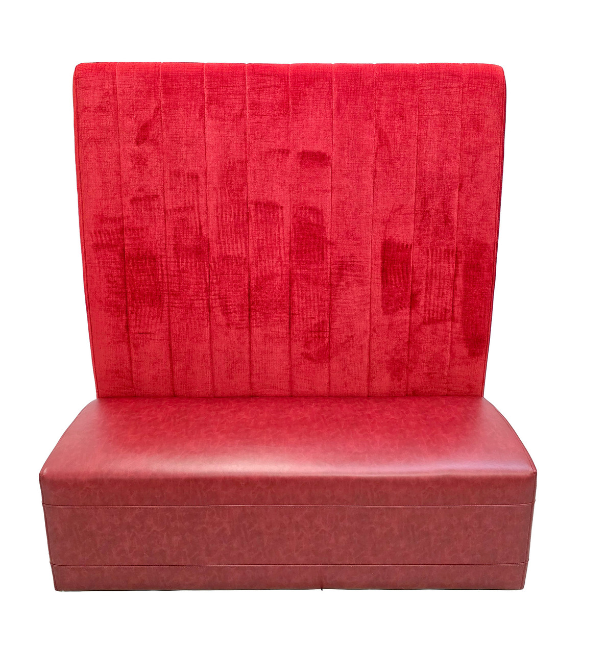 Extra Tall 65" Banquette Back - Restaurant SKY Booth with Vertical Channel Back Style - Fully Customizable - 100% Handcrafted In USA