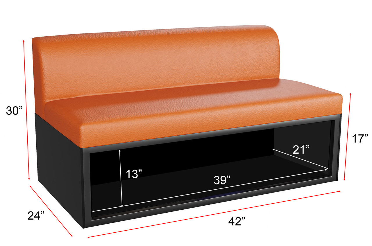 Bowling 42"  Seating with Storage  Shelf 