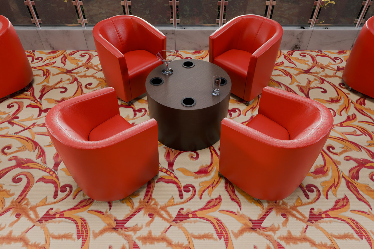 Casino Lounge Package - Modern Lugano 73" Sofas, Clubs Chairs and Round Lounge Tables (Seats 36) Casino Lounge Package - Modern Lugano 73" Sofas, Clubs Chairs and Round Lounge Tables (Seats 36)
