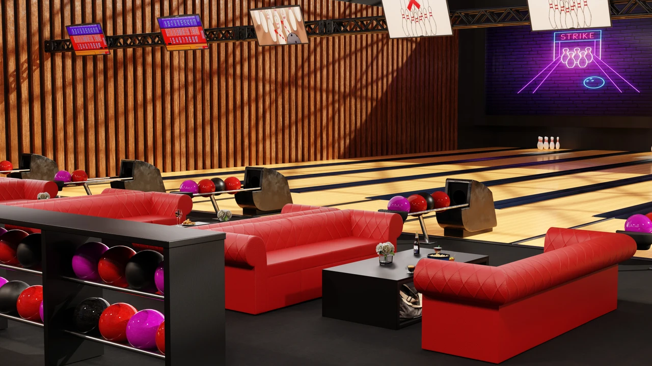 RIVERA Modular Bowling Furniture - Sofas - Lounge Tables - Storage (Seats  32)