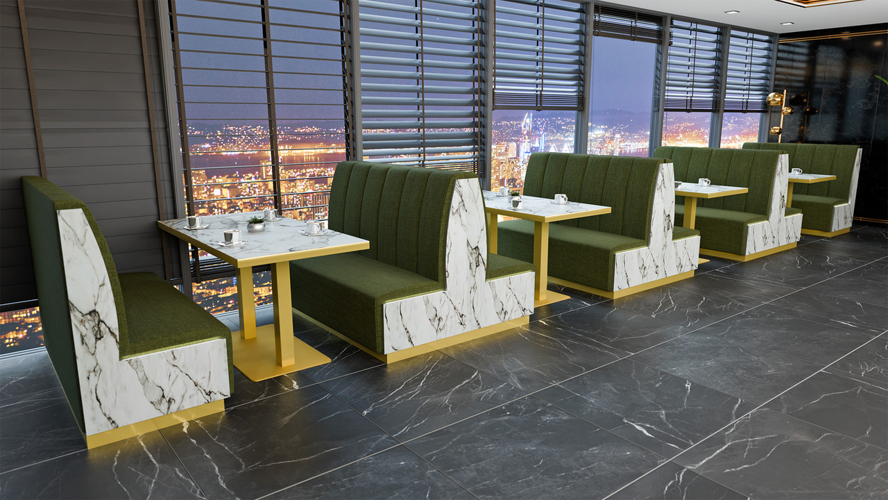 Dining / Bar Height - Premium Gold Wrapped Aluminum Alloy - - Restaurant Indoor Table Base