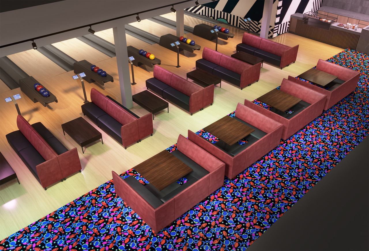 Norway Bowling  & Restaurant Seating Package : Ushape and Lane Seating (Seats 64)