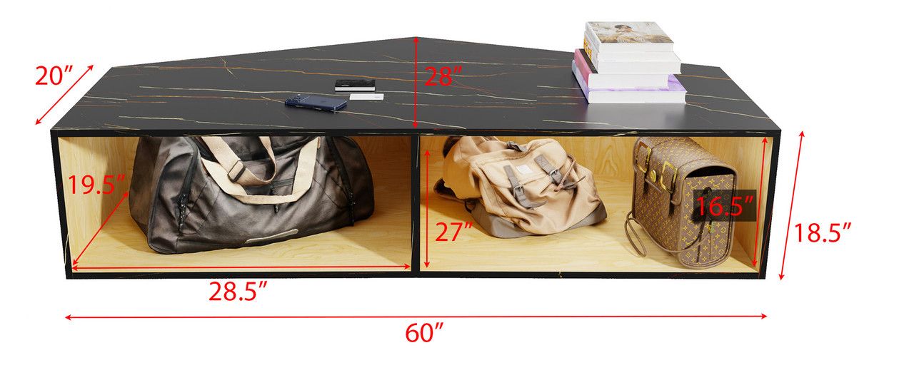 Monroe Modern Lounge Table with Storage - Perfect for Institutions and Entertainment Spaces