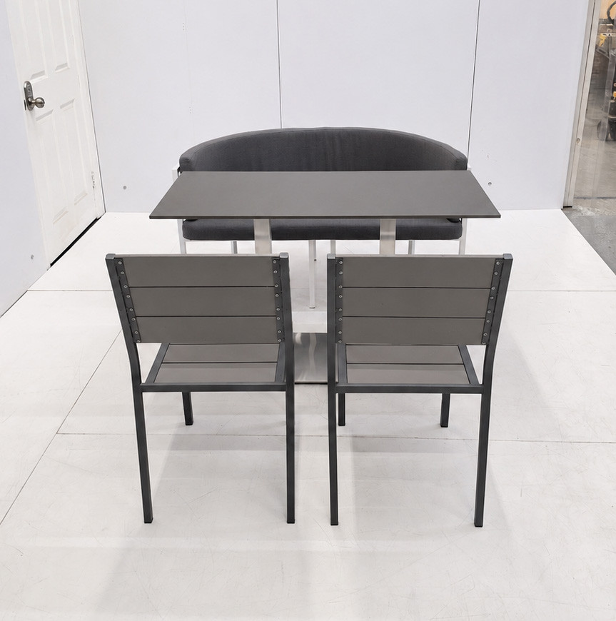 Last Package Left! Outdoor Cafe Package - Premium  5-Yr Warranty Sunbrella Fabric - Fully Welded Heavy-Duty White Metal Frame (Seats 40)